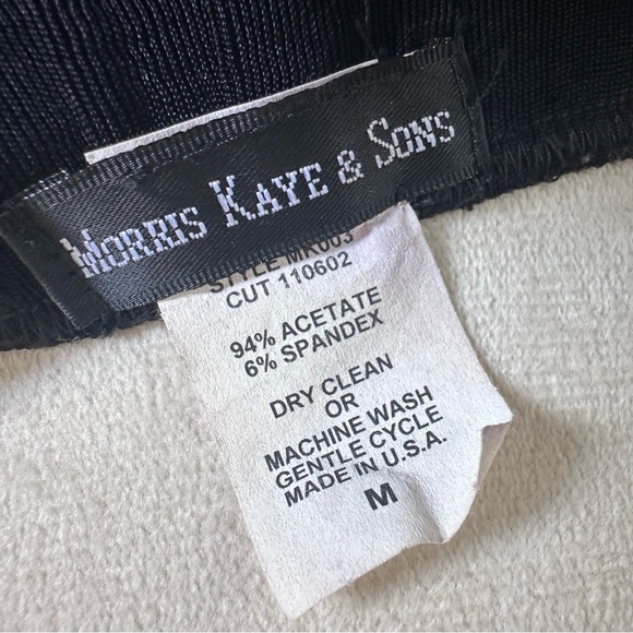 Vintage Morris Kaye and Sons Western Long Black Slinky Maxi Skirt Sz M - Picture 8 of 8